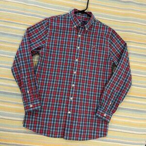⭐ Boy's Vineyard Vines 'The Whale' button down shirt (red, blue & green) size XL
